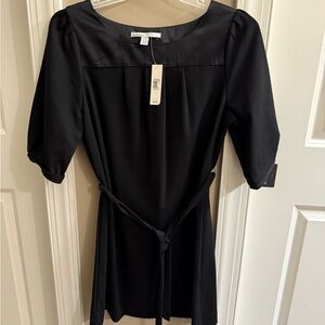 Old Navy Size Large Elegant Black Dress with 3/4 Sleeve and Belt New With Tags